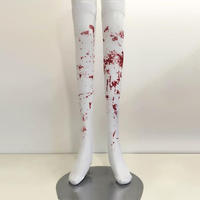 Halloween Nurse Cosplay Blood Bleeding Stockings Breathable Stockings For Women