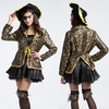Halloween One-eyed Sorceress Pirate Cosplay Costumes Jacquard Dress Sets For Women