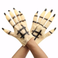 Halloween Rubber Costumes Masquerade Party Supplies Gloves Carnival Skeleton Gloves