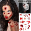 Halloween Supplies Scab Bloody Makeup Zombie Tattoos Terror Wound Scary Bloody Sticker