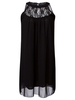 Halter Solid Lace Patchwork Loose Chiffon Sexy Women Dress