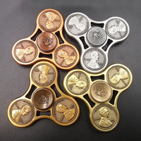 Hand Fidget Tri Brass Metal Spinner Focus Toy EDC Torqbar Aluminum Ceramic Stress Reliever