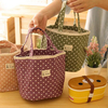 Hand-held Lunch Tote Bag Folding Picnic Cooler Insulated Handbag Storage Containers