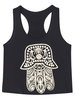 Hand Print Bronzing Loose Women Casual Vest