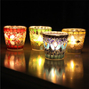 Handcrafted Mosaic Glass Beads Sequin Candlestick Candle Holder Candelabra Decor