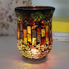 Handcrafted Mosaic Glass European Vintage Candlestick Candle Holder Candelabra