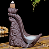 Handmade Ceramic Lotus Backflow Incense Burner Incense Stick Holder Decorative Crafts Ornaments