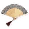 Handmade Chinese Folding Bamboo Silk Flower Pattern Hand Fan Dance Party Wedding Prom