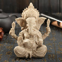 Handmade Figurine Ornament Sandstone Ganesha Sculpture Home Decor