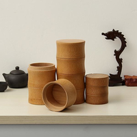 Handmade Tea Box Bamboo Storage Box Tea Canister Lid Seal Kitchen Storage Jars Accessories Spice Box