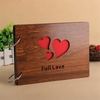 Handmade Wooden Cover Sticky Style Photo Albums Novel Festival Gifts