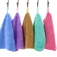 Hanging Hand Towels Coral Velvet Absorbent Lint-Free Cloth B
