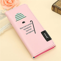 Hat Women PU Leather Wallet Coin Organizer Card Holder Clutch