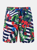 Hawaii Drawstring Loose Casual Water Rpellent Sport Flower Printing Beach Shorts for Men