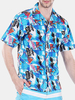 Hawaiian Style Casual Beach Printing Breathable Dress Shirts for Men