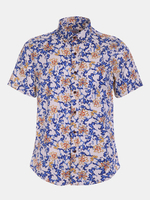 Hawaiian Style Printing Thin Breathable Short Sleeve Dress Shirts for Men