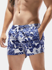 Hawaiian Summer Sport Casual Flower Printing Drawstring Trunk Beach Short for Men