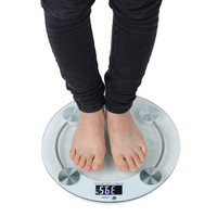 Health Weighing Electronic Scale Round LCD Night Vision Body Fat Weigher Bathroom Scale