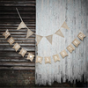 Hessian Burlap Fabric Rustic Wedding Banner Bunting Vintage Decoration