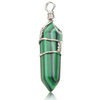 Hexagonal Column Multicolor Crystal Necklace Pendant