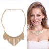 High-Grade Alloy Rhinestone Tassel Style Clavicle Necklace