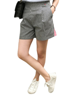 High Waist Stripe Women Casual Wide Leg Loose Shorts