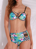 High Waisted Beach Suits Bandage Hollow Bikinis Backless Swimwear