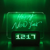 HIGHSTAR Model A Fluorescent Message Board Alarm Clock Digital Calendar Thermometer Fluorescent Ligh