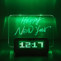 HIGHSTAR Model A Fluorescent Message Board Alarm Clock Digital Calendar Thermometer Fluorescent Ligh