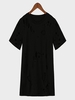 Hole Short Sleeve Women O Neck Casual Loose T-Shirts