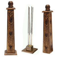 Hollow Out Incense Burner Tower Wooden Incense Sticks Cones Holder Home Decor Ornaments