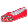 Hollow Out Little Flower Breathable Casual Weave Canvas Shoes