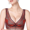 Hollow Out Luxury Lace Comfortale Wireless Gather Printing Adjustable Bra
