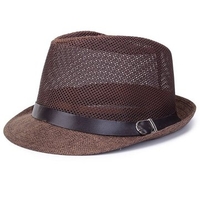 Hollow Out Mesh Top Beach Sun Flax Cap