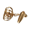 Hollow Rose Link Chain Gold Silver Plated Nail Ring
