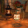 Hollow Roses Silhouette Tealight Candle Holder Lantern Iron Candlestick Wedding Home Decor