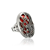 Hollow Sculpture Music Notation Double Insets Ring