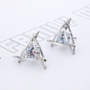 Hollow Triangle Zircon Crystal Earrings for Women Gift