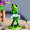 Home Decoration Cute Kawaii Personalized Frog Figurine Decor Creative Animal Crafts