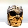 Honana 400ml Skull Bones Fiendish 3D Tankard Mug Metal Drinking Cup Coffee Beer Pirate Gothic Cup