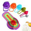 Honana CF-BW06 6Pcs Colorful Plastic Measuring Spoon Set Kitchen Stackable Liquid Measuring Gadget