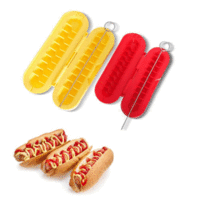 Honana CF-HS02 2Pcs/Set BBQ Grill Spiral Hot Dog Sausage Slicer Cutter Bread Baking Device Meat Tool