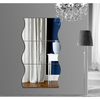 Honana DX-Y1 6Pcs Cute Silver DIY Waves Mirror Wall Stickers Home Wall Bedroom Office Decor