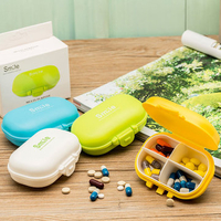 Honana HN-PB011 4 Compartments Pill Organizer Portable Travel Pill Case Daily Medicine Box