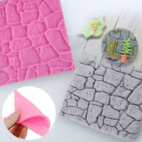 Hot 3D Imitation Tiles Silicone Fondant Mould Cake Decor Sugarcraft Mold Tools Bakeware