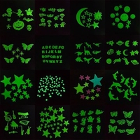 Hot Sale Various Amazing Glow in Dark Luminous Cartoon Moon Star Nursery Baby Room Home Decor Wall Stickers for Kids Rooms Decal