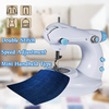 Household Mini Electric Double Stitch Sewing Machine Multifunction Double Speed Sewing Tool