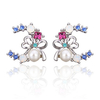 INALIS® Bowknot Moon Shape Pearl Rhinestone Women Earrings