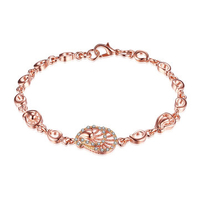 INALIS Luxury Women Bracelet Rose Gold Rhinestone Bracelet