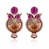 INALIS® Owl Gold Plated Crystal Earrings for Women Separable Stylish Jewelry